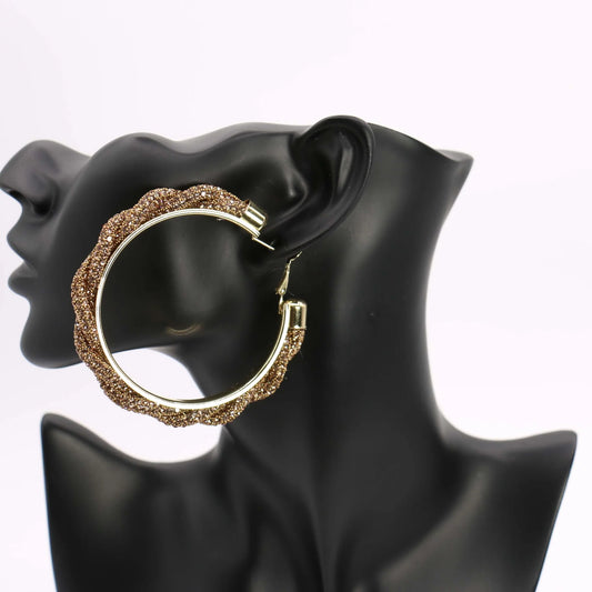 Topaz Twisted Hoop Earrings