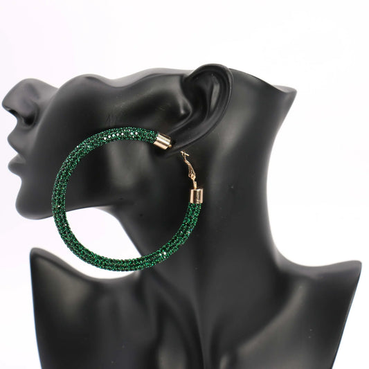 Bling hoops- Green